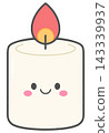 Cute burning scented candle cartoon character for cozy home decor 143339937