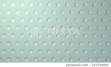 Polka dot holes on mint-colored paper; a calm background for explanation. Polka dot holes on mint-colored paper; a calm background for explanation. 143339994
