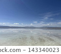 Blue salt lake and sky 143340023