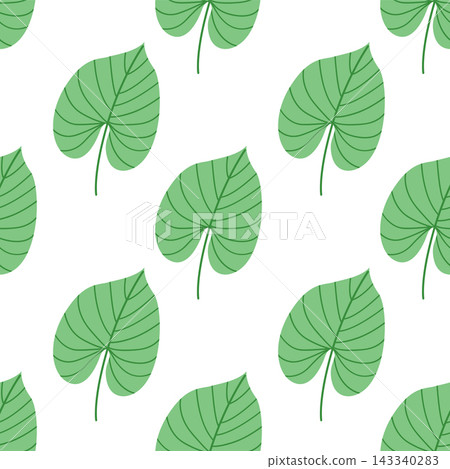Tropical leaf seamless pattern vector flat botanical background summer textile print Tropical leaf seamless pattern vector flat botanical background summer textile print 143340283