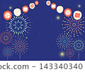 Summer festival fireworks background 143340340