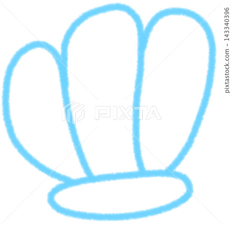 Clam in blue line art 143340396