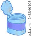 Dirty empty can in cute hand drawn style 143340406