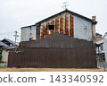 A nostalgic, old, and beautiful building on Gofuku Street in Saidaiji, Okayama City, Okayama Prefecture, Japan. 143340592