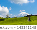 靜岡縣：日本最壯觀的景色－春日藍天、富士山和茶園。 143341148