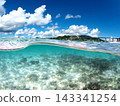 沖繩縣瀨底島安知海灘半水景 143341254