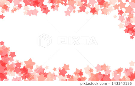 Red star confetti. Falling starry anniversary background 143343156