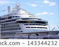 Kobe, Kobe Port, luxury cruise ship (Asuka III) docked (Meriken Park) (late summer) 143344232