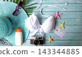 Summer Fashion woman big hat and sunblock with accessories item,  143344885