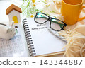 House model  and piggy bank saving for financial wellness and retirement planning of seniors. 143344887