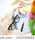 House model saving with tulip flower for financial wellness and retirement planning of seniors. 143344888