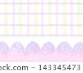 Dreamy, cute pastel check and scalloped background frame 143345473