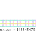Hand-drawn style pastel check pattern background frame at the bottom 143345475