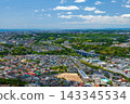 A view of the residential area of Tarumi Ward, Kobe City, from Hachibuseyama Mountain. 143345534