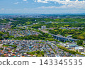 A view of the residential area of Tarumi Ward, Kobe City, from Hachibuseyama Mountain. 143345535