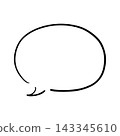 Pen handwritten speech bubble black 143345610