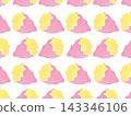 A cute all-over background pattern featuring fluffy roasted sweet potatoes. 143346106