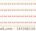 Message card background with a baked sweet potato border and pastel stripes 143346110
