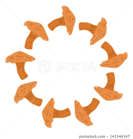 Botanical wreath with chanterelles Botanical wreath with chanterelles 143346347