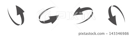 Four vector arrows arranged in various positions. Each arrow has a different shape and direction. The design is simple and works well for graphic projects. Four vector arrows arranged in various positions. Each arrow has a different shape and direction. The design is simple and works well for graphic projects. 143346986
