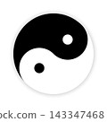 Illustrating the yin and yang symbol, this design depicts two interlocking shapes representing opposing forces. The black and white halves embody balance and harmony in life. 143347468