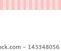 Cute vector illustration of a roof and awning - pink 143348056