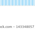 Cute vector illustrations of roofs and awnings in blue and light blue. 143348057