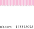 Cute vector illustration of a roof and awning - pink 143348058
