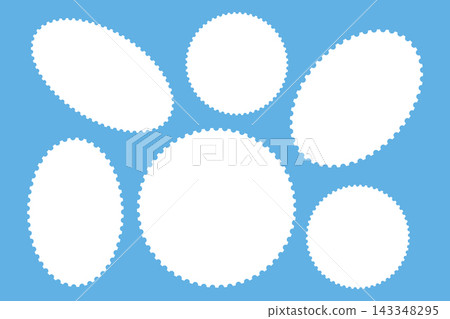 Backdrops for postcards, letters with empty borders. Postage stamps frames. Oval and round blank vintage stamp template. Coupons, labels, tag, box with wavy perforated edges. Backdrops for postcards, letters with empty borders. Postage stamps frames. Oval and round blank vintage stamp template. Coupons, labels, tag, box with wavy perforated edges. 143348295