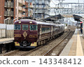 The sightseeing limited express train Aoniyoshi running on the Kintetsu Kyoto Line 143348412