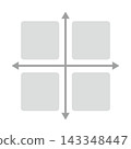 4-Quadrant Business Strategy Matrix Diagram with Arrows 143348447