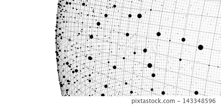 Futuristic 3D Wireframe Sphere with Dots Background Futuristic 3D Wireframe Sphere with Dots Background 143348596