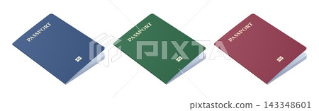 Red, blue, green Empty Passport Cover Red, blue, green Empty Passport Cover 143348601