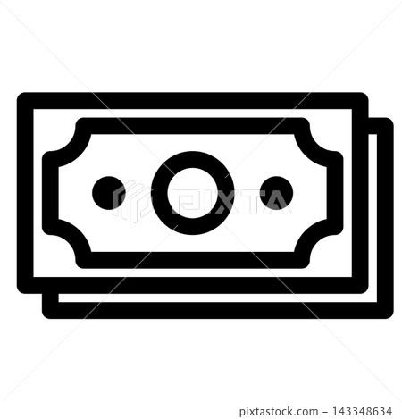 Outline Cash Icon for Money, Payment, Banking and Financial Transactions 143348634