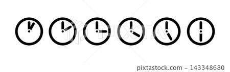 Timer Icon Set Showing 5 to 30 Seconds or Minutes with Circular Progress Timer Icon Set Showing 5 to 30 Seconds or Minutes with Circular Progress 143348680