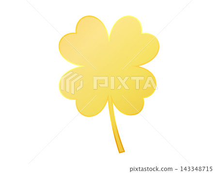 Lucky golden clover leaf on isolated background Lucky golden clover leaf on isolated background 143348715