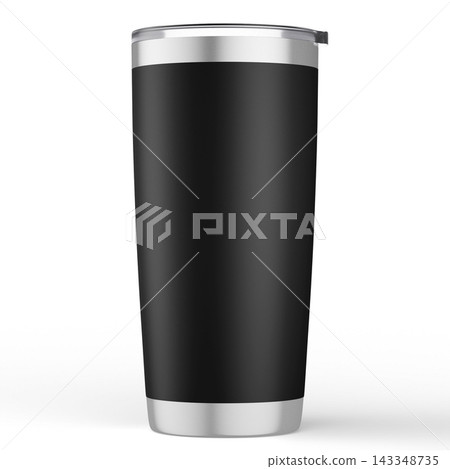 20 oz Tumbler with Handle Video on Transparent Background. 3d rendering 143348735