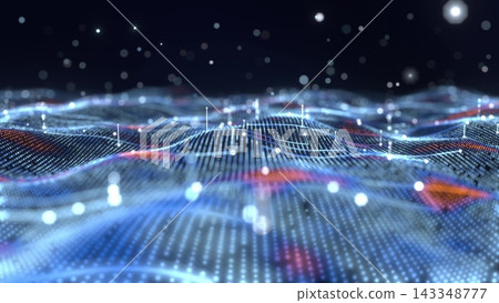 Digital background map tech topology ai 3d render 143348777