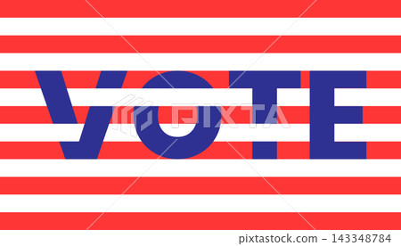 Vote Message Integrated into American Flag Stripes for U.S. Election Awareness Campaign 143348784