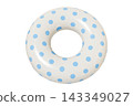 Inflatable Swim Ring, Summer Pool Float. Isolated on White Background. 3d rendering 143349027