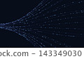Abstract Technology Background with Digital Data Flow Network and Futuristic Light Connections 143349030