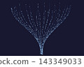 Abstract Technology Shape with Digital Data Flow Network and Futuristic Light Connections 143349033