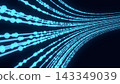 Abstract Technology Background with Digital Data Flow Network and Futuristic Light Connections 143349039