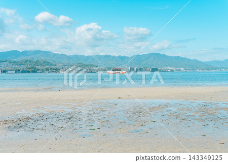 廣島宮島美麗的海景和風景 廣島宮島美麗的海景和風景 143349125