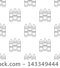 outline cute crayons seamless pattern 143349444