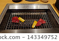 Meat roasted on the net 143349752
