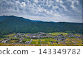 A scene from the Kurobe River alluvial fan in Toyama Prefecture during the rice harvest season. 143349782