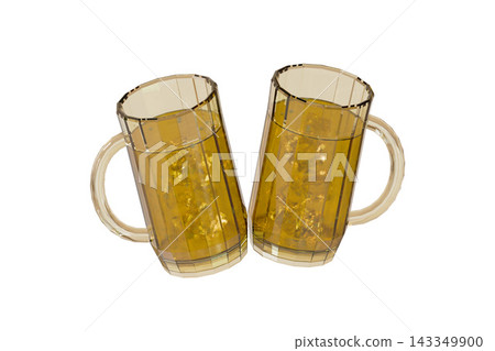 Two glasses of cold highballs clinking against a white background. Two glasses of cold highballs clinking against a white background. 143349900