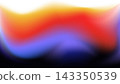 Horizontal abstract gradient with warm yellow, orange, red bands blending into cool violet, blue, and deep black for modern background design and poster accent 143350539