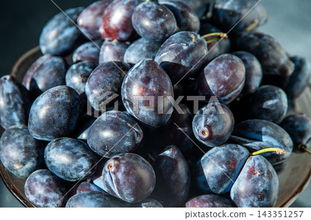 Blue Plums Food Background Blue Plums Food Background 143351257